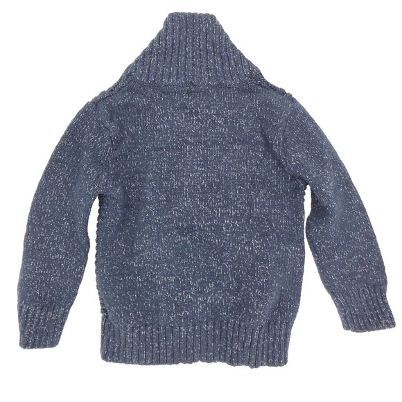 Cat & Jack Sweater Toddler Boys 2T Blue Shawl Neck Collar Cable Knit Pullover - Picture 7 of 8